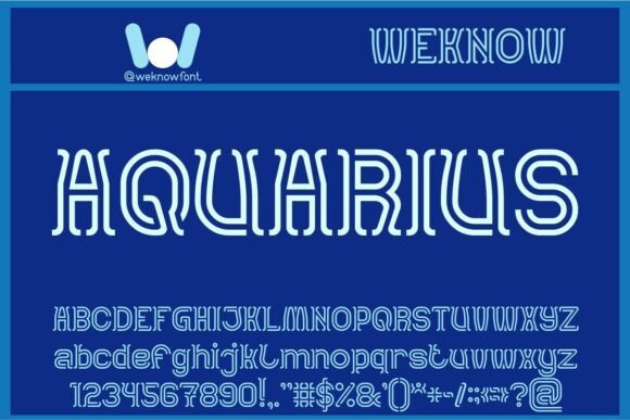 Aquarius Font: Retro-Futuristic Design