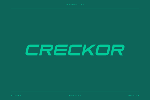 Creckor: A Bold Display Font for Branding