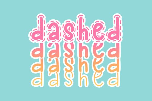 Dashedline Stacked: A Bold Display Font for Playful Web Design