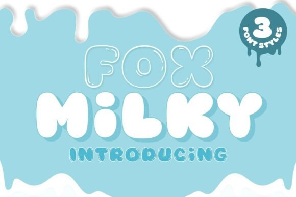 Fox Milky: A Playful Display Font for Handmade Products and Printables