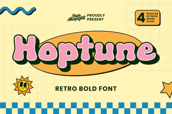 Hoptune Font: Retro Bold Style for Creative Makers