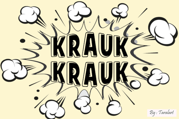 Kraukkrauk Regular: A Playful Display Font for Small Business Branding