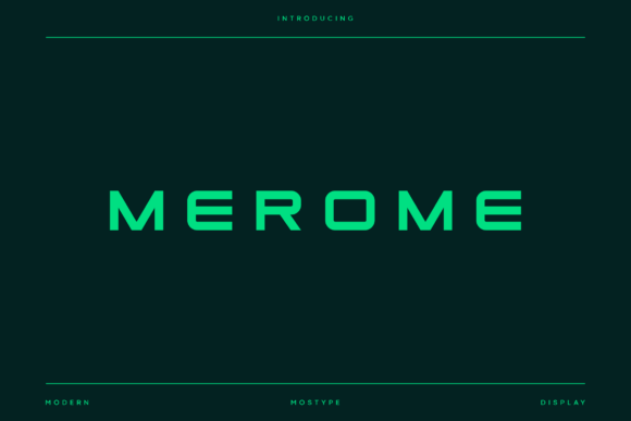 Merome Font for Creative Projects
