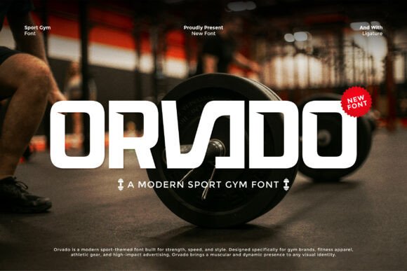 Orvado Display Font for Sports, Gym, and Dynamic Branding