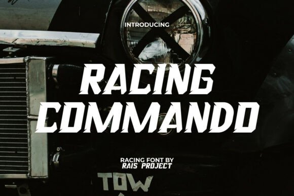 Racing Commando: Bold Display Font for High-Impact Web Design