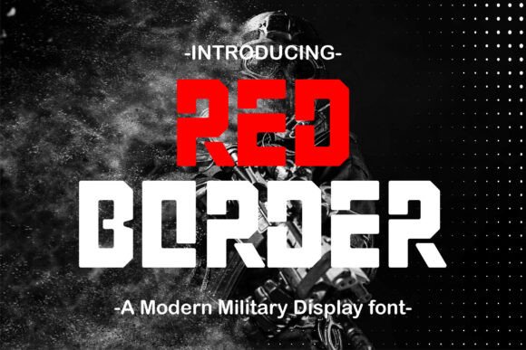 Red Border Stencil: A Bold Display Typeface