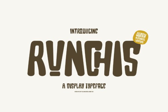 Runchis: A Bold Display Font for Creative Projects