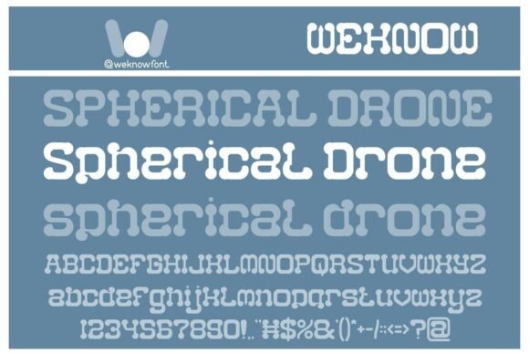 Spherical Drone Font