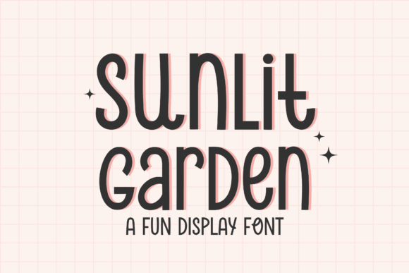 Sunlit Garden Display Font for Handmade Products and Printables